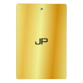 Gold Look Elegante Monogram Moderne Vorlage Custom Mini Klemmbrett (Rückseite)