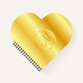 Gold Look Elegante Monogram Template Trendy Notizblock (Vorderseite)