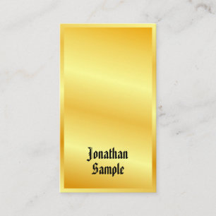 Gold Look Elegante Vorlage Klassischer Text im alt Visitenkarte