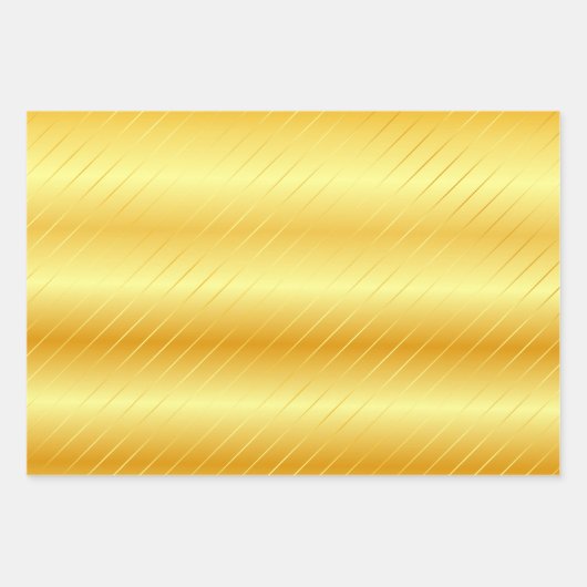 Gold Look Eleganter Moderner Glamour Trendy Templa Geschenkpapier Set (Vorderseite)