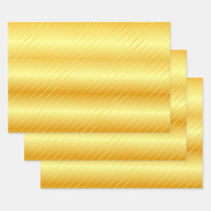 Gold Look Eleganter Moderner Glamour Trendy Templa Geschenkpapier Set