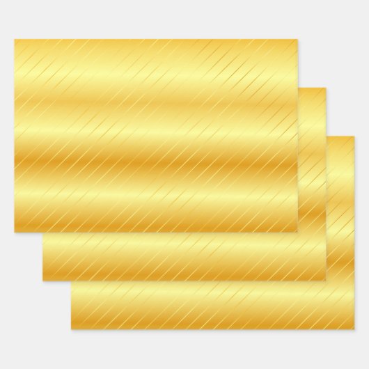 Gold Look Eleganter Moderner Glamour Trendy Templa Geschenkpapier Set (Set)