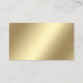 Gold Look Eleganter weißer Marmor Moderne Vorlage Visitenkarte (Rückseite)