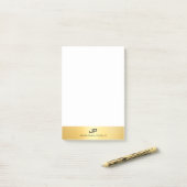 Gold Look Elegantes Template Moderne Beruflich Post-it Klebezettel (Auf Schreibtisch)