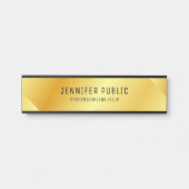 Gold Look Glamour Trendy Elegant Template Türschild (Vorderseite )