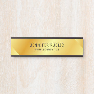 Gold Look Glamour Trendy Elegantes Template Türschild