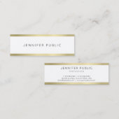 Gold Look Minimalistisch Schlicht Beruflich Mini Visitenkarte (Vorne/Hinten)