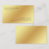 Gold-Look Moderne Berufliche Elegant-Vorlage Visitenkarte (Vorne/Hinten)