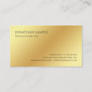 Gold-Look Moderne Berufliche Elegant-Vorlage Visitenkarte