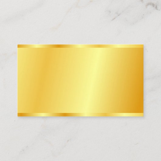 Gold Look Moderne elegante Berufliche Vorlage Visitenkarte (Rückseite)