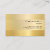 Gold Look Moderne elegante, einfache Designvorlage Visitenkarte (Rückseite)