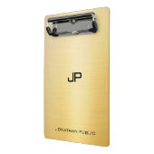 Gold Look Moderne elegante Monogram einfache Vorla Mini Klemmbrett (Gewinkelt2)