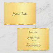 Gold Look Moderne handgeschriebene Skriptvorlage Visitenkarte (Vorne/Hinten)