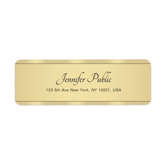 Gold Look Moderne Handschrift elegant kalligraphie (Vorne)