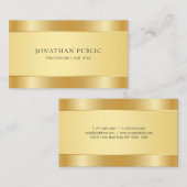 Gold-Look Moderne Minimalistische Elegant-Vorlage Visitenkarte (Vorne/Hinten)