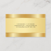 Gold-Look Moderne Minimalistische Elegant-Vorlage Visitenkarte (Rückseite)
