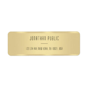 Gold Look Moderne Minimalistische Vorlage Elegant