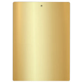 Gold Look Moderne Mit Monogramm Vorlage Elegant Klemmbrett (Rückseite)