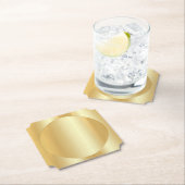 Gold Look Moderner Glamour Blank Elegante Vorlage Untersetzer (Vor Ort)