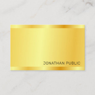 Gold Look Modernes, Berufliches Trendy Elegant Visitenkarte
