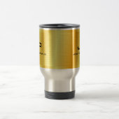 Gold Look Monogram Template Elegant Trendy Reisebecher (Mittel)