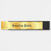 Gold Look Nostalgisch Calligraphed Script Elegant Türschild (Vorderseite )