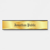 Gold Look Nostalgisch Calligraphed Script Elegant Türschild (Vorderseite )