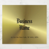 Gold Look Old Style Handschrift Template Bierflaschenetikett (Einzelnes Label)