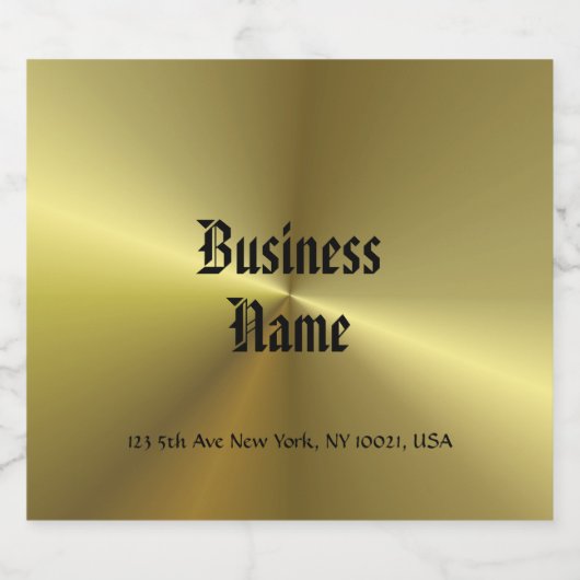 Gold Look Old Style Handschrift Template Bierflaschenetikett (Einzelnes Label)