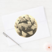 Gold Look Party Bogen Runder Aufkleber (Umschlag)