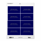 Gold Look Schriftart Template Navy Blue Shipping A (Vorne)