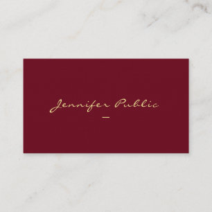 Gold Look Script Template Luxus Premium Linen Visitenkarte