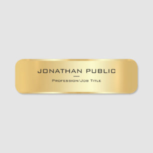 Gold-Look-Sicherheitsnadel oder magnetischer Namen Namensschild