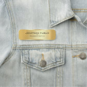 Gold-Look-Sicherheitsnadel oder magnetischer Namen Namensschild (Beispiel)