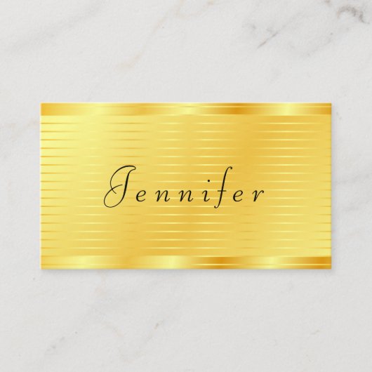 Gold Look Template Beruflich Moderne Elegant Visitenkarte (Vorderseite)