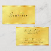 Gold Look Template Beruflich Moderne Elegant Visitenkarte (Vorne/Hinten)