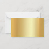 Gold Look Template Calligraphy Script Name Elegant Mitteilungskarte (Rückseite)