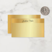 Gold Look Template Calligraphy Script Name Elegant Mitteilungskarte (Vorderseite/Rückseite Beispiel)
