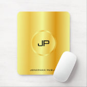 Gold Look Template Moderne elegante Monogram Mousepad (Mit Mouse)