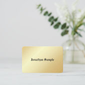 Gold Look Template Old Text Glamour Personalisiert Visitenkarte (Stehend Vorderseite)