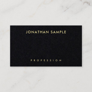 Gold Look Text Moderne Minimalistisch Elegant Prem Visitenkarte