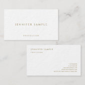 Gold Look Text Premium Ultra Dick Luxury Elite Visitenkarte (Vorne/Hinten)