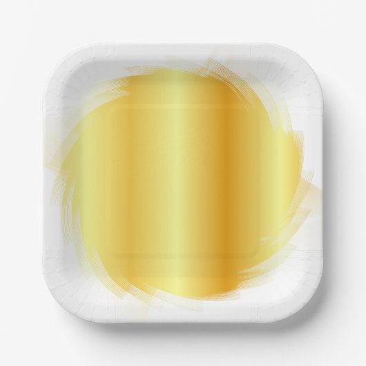 Gold Look Trendy Elegant Glamour Template Pappteller (Vorderseite)