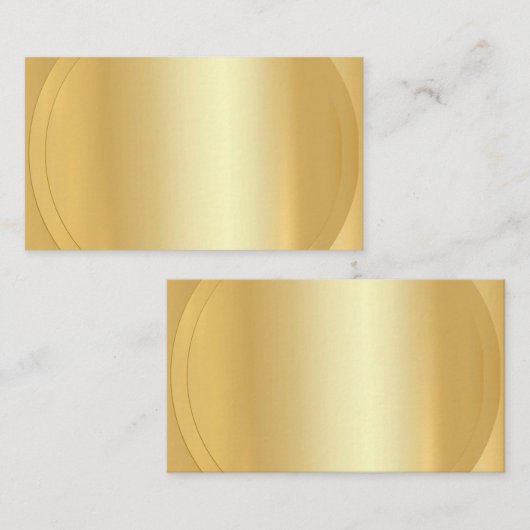Gold Look Trendy Moderne Elegante Blank Template Mitteilungskarte (Vorne/Hinten)