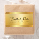 Gold Look Typografie Hand Script Lieferadresse (Insitu)