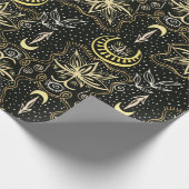 Gold Lotterie verwendet nahtlos Halbmondmuster. Go Geschenkpapier (Ecke)