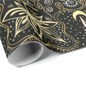 Gold Lotterie verwendet nahtlos Halbmondmuster. Go Geschenkpapier (Rolleneckpunkt)