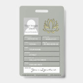 Gold Lotus Ausweis (Rückseite)