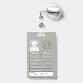Gold Lotus Ausweis (Rückseite mit Ausziehbar)