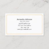 Gold Lotus Blume Boho Yoga Lehrerin für Kultur Visitenkarte (Rückseite)